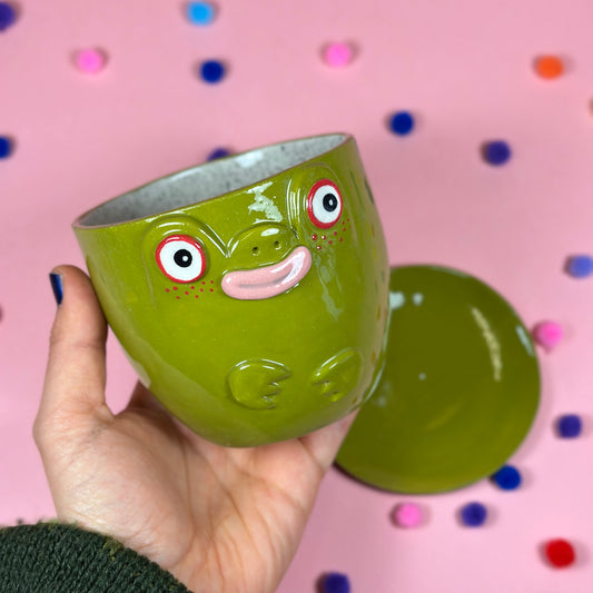 Miniature Plant Pot "Frog and Ladybug" 