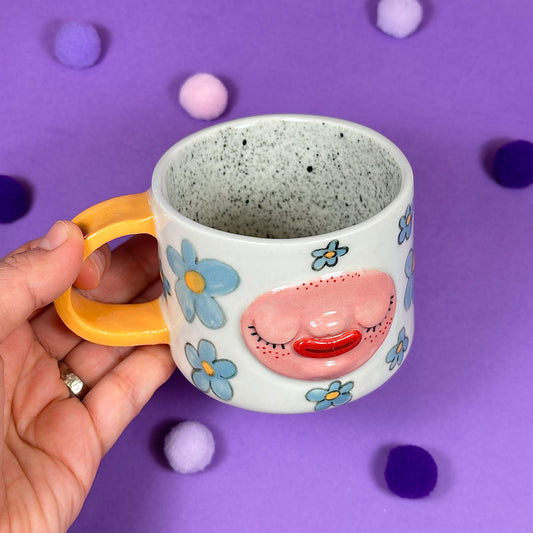 Miniature Sleeping Mug in Floral Print, 250ml