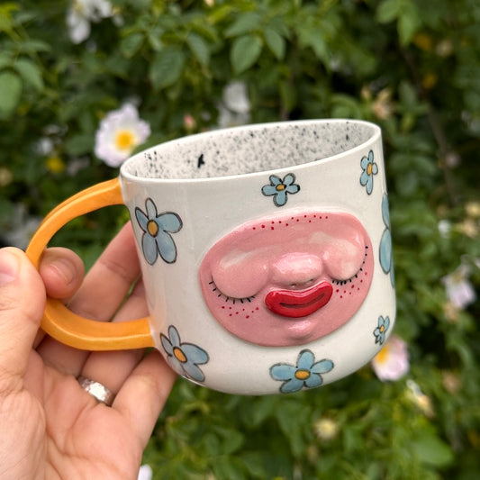 Sleepy mug with floral print, 355ml